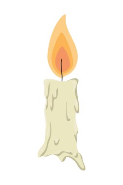 parafin mum halloween izole simgesi