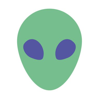 yabancı yüz halloween izole simgesi