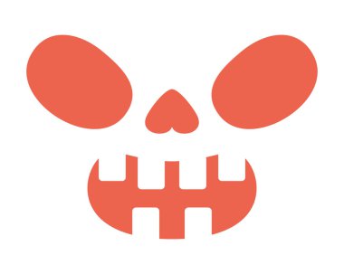 korkunç halloween yüz izole simgesi
