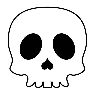 kafatası kafası halloween izole simgesi