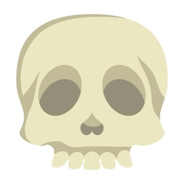 kafatası kafası halloween izole simgesi