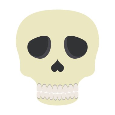 kafatası kafası halloween izole simgesi