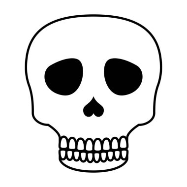 kafatası kafası halloween izole simgesi