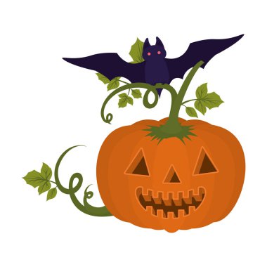 yüz ve yarasa uçan cadılar bayramı kabak