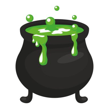 cadı kazanı tenceresi izole edilmiş simge