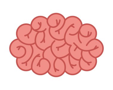 beyin insan halloween izole simgesi