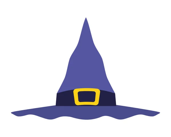 Halloween chapeau de sorcière icône accessoire — Image vectorielle