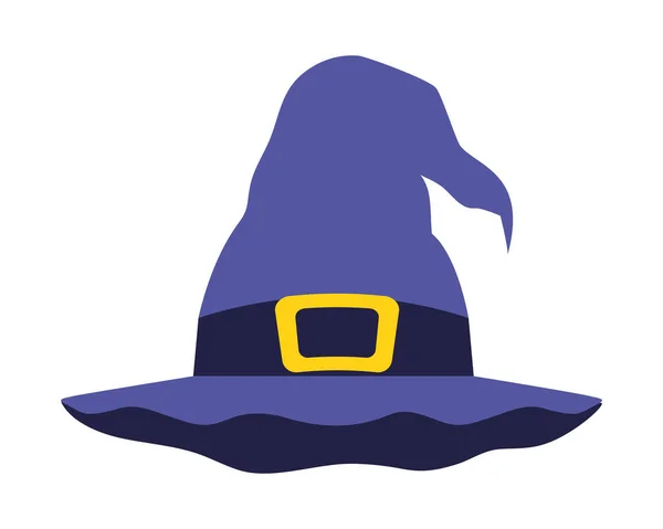 Halloween čarodějnice klobouk příslušenství ikona — Stockový vektor