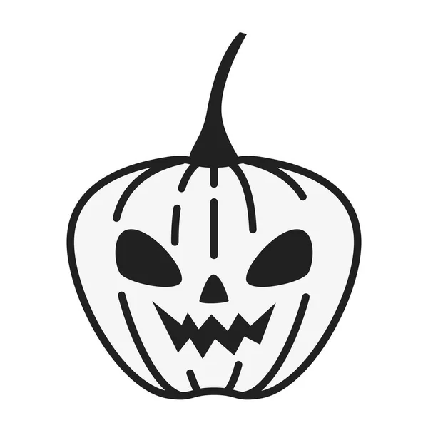 Calabaza de halloween con la cara oscura — Archivo Imágenes Vectoriales