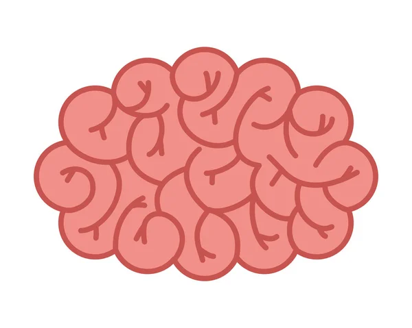 Brain human halloween isolated icon — Stock Vector