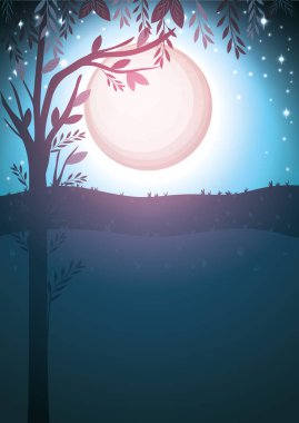 cadılar bayramı karanlık gece sahnesi simgesi