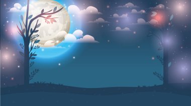 cadılar bayramı karanlık gece sahnesi simgesi