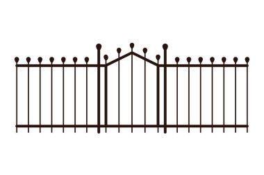 metal kapı çit izole simgesi
