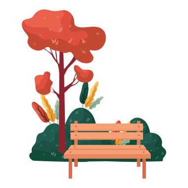 sonbahar parkı sahne mevsimsel simgesi