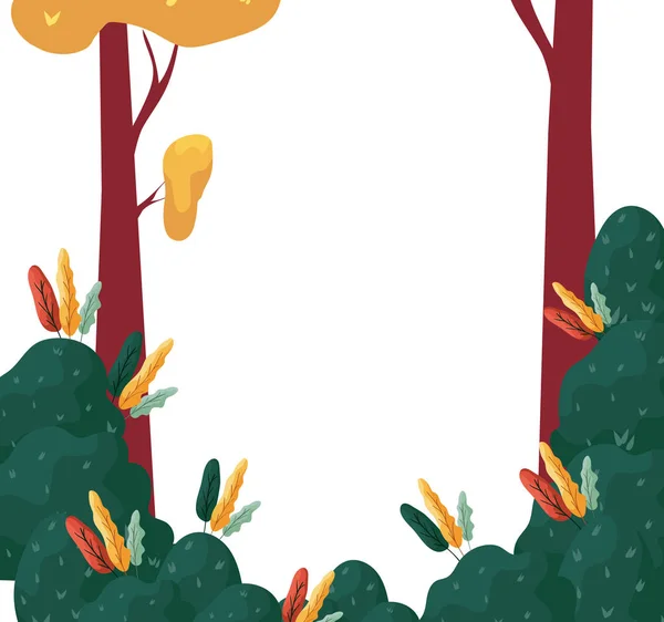 Сезонная икона осеннего леса — стоковый вектор