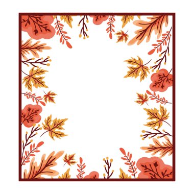 sonbahar yapraklı bitki mevsimsel çerçeve