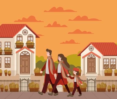 kız karakterleri ile çift yürüyüş