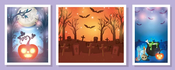 Bonne fête d'Halloween, Célébration Desing — Image vectorielle