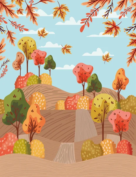Saison d'automne Design, illustration vectorielle — Image vectorielle
