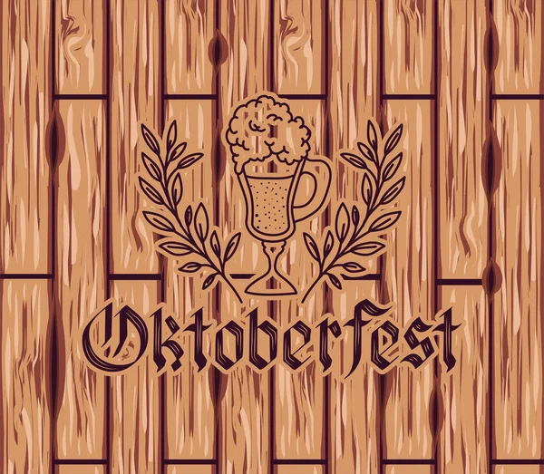 Oktoberfest-Design, Bierfest-Illustration — Stockvektor