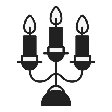 Mumlarla izole edilmiş ikonlu avize