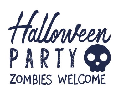 Kaligrafi ile kafatası cadılar bayramı