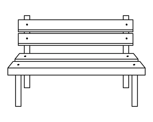 Cadeira de parque de madeira ícone isolado — Vetor de Stock