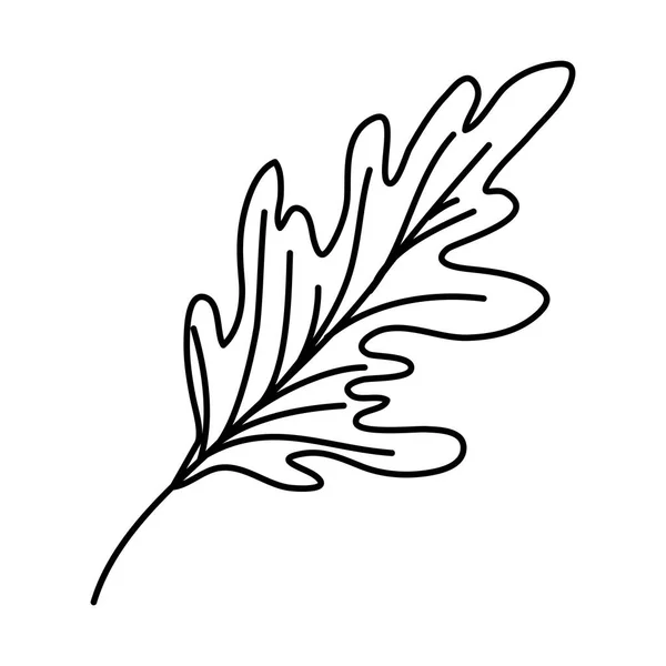 Feuille d'automne plante icône saisonnière — Image vectorielle