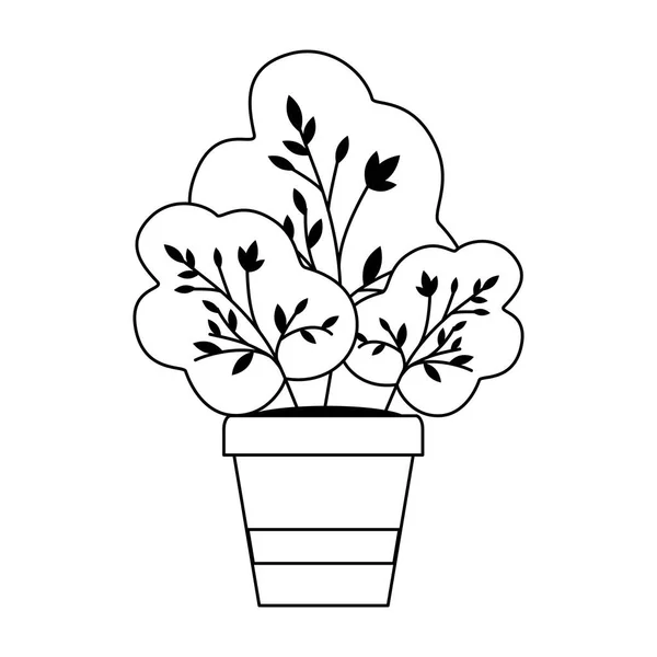 Herfst plant in keramische pot seizoensgebonden pictogram — Stockvector