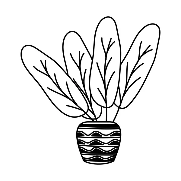Herfst plant in keramische pot seizoensgebonden pictogram — Stockvector