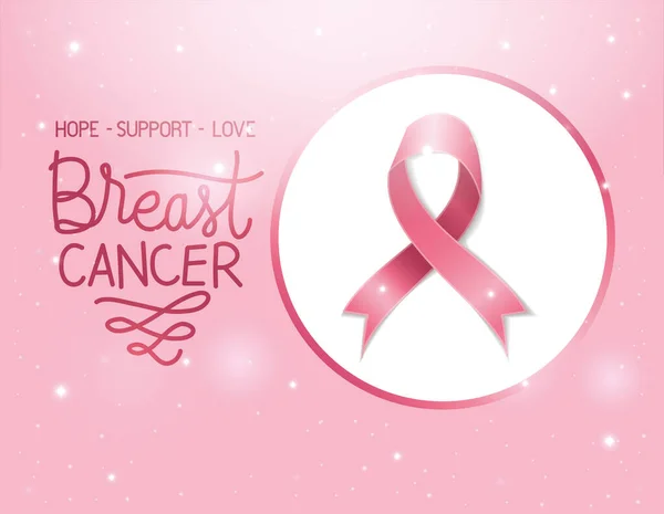 Breast Cancer design — Stock Vector