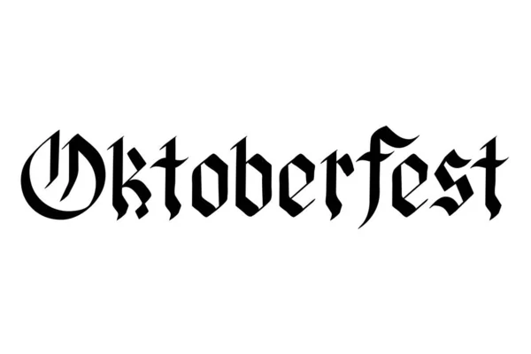 Oktoberfest letras de caligrafía icono de tipografía — Archivo Imágenes Vectoriales