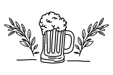 Çelenkli bira kavanozu Taç Festivali kutlama ikonu