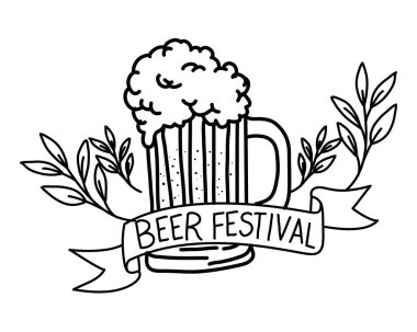 Çelenkli bira kavanozu Taç Festivali kutlama ikonu