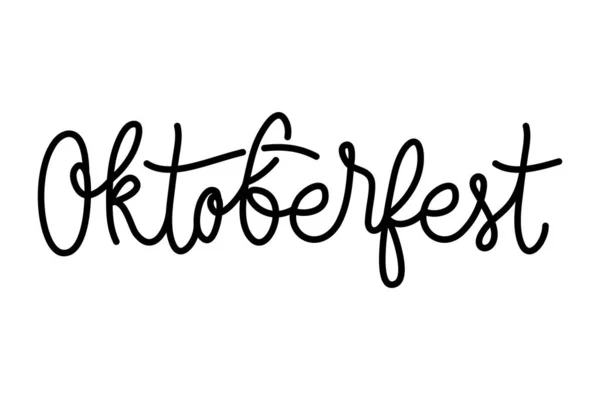 Oktoberfest lettering kalligrafie lettertype icoon — Stockvector