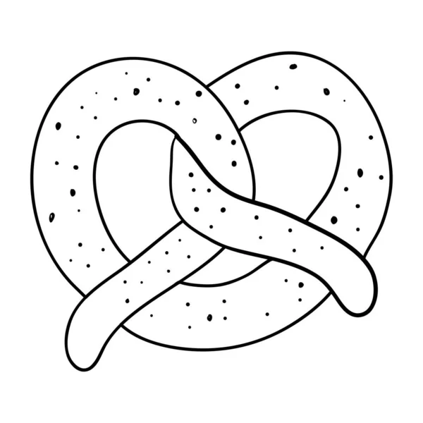 Délicieuse icône de la boulangerie bretzel — Image vectorielle