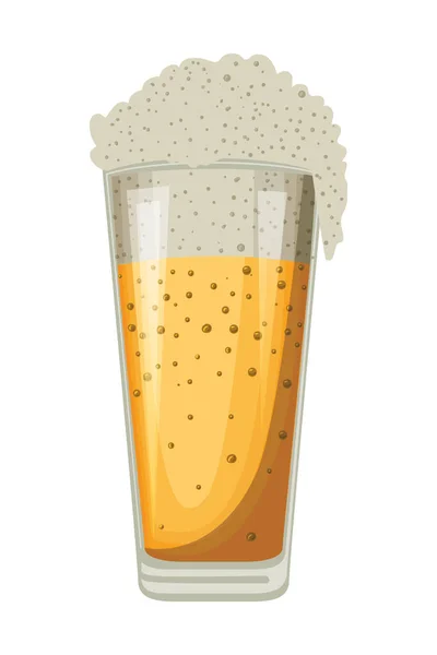 Beer glass oktoberfest celebration icon — Stock Vector