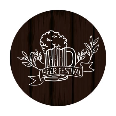 Çelenkli bira kavanozu Taç Festivali kutlama ikonu