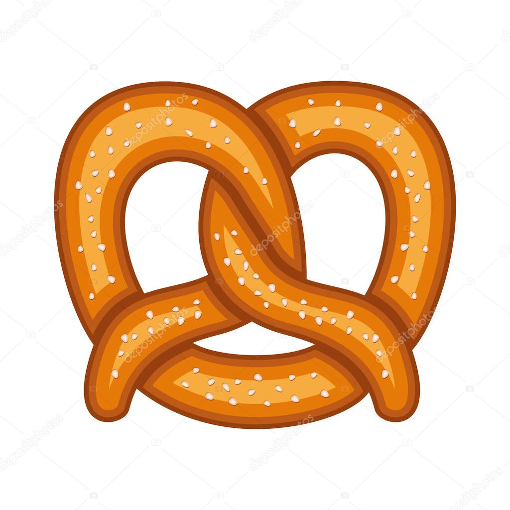 delicious pretzel bakery food icon