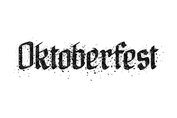 Oktoberfest letras de caligrafía icono de tipografía — Archivo Imágenes Vectoriales