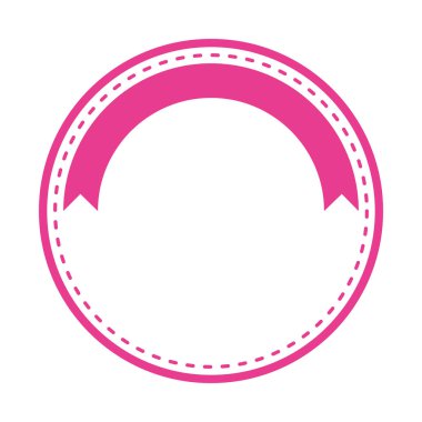 Dairesel çerçevede göğüs kanseri kampanyası kurdelesi