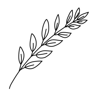 şube ile dekoratif simgesi yapraklar