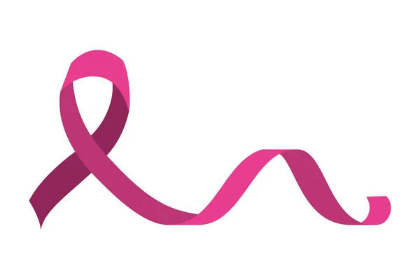 Breast cancer campaign ribbon icon — Stock Vector