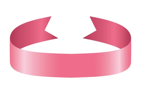 Icône de ruban de campagne de cancer du sein — Image vectorielle