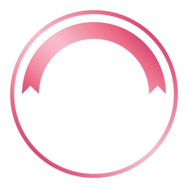 Dairesel çerçevede göğüs kanseri kampanyası kurdelesi