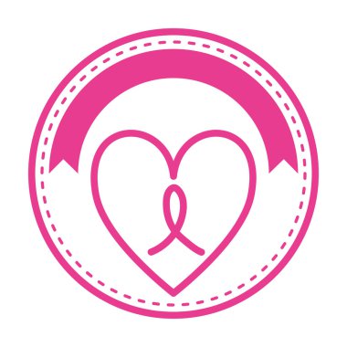 Göğüs kanseri kampanyası kurdelesi.