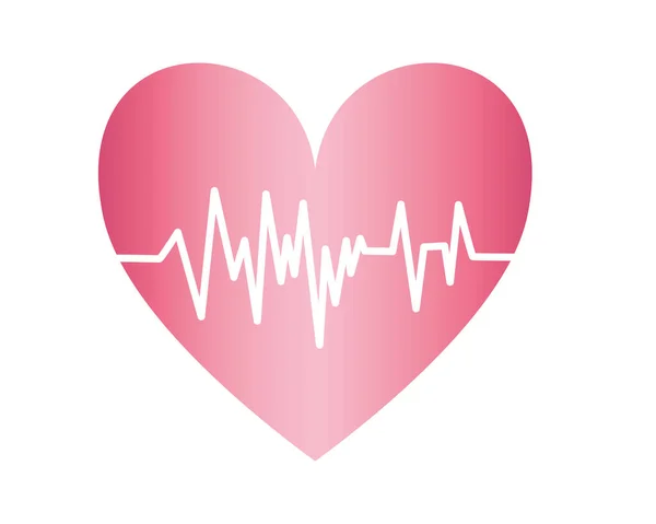 Kampania miłości serca z pulsem — Wektor stockowy