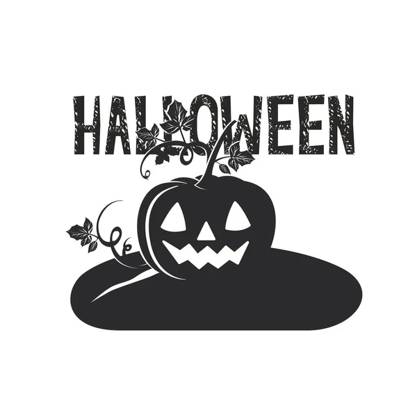 Halloween abóbora com rosto cena —  Vetores de Stock