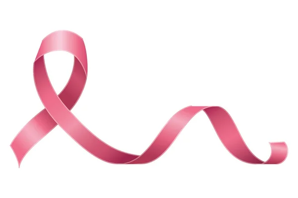 유방암 캠페인 리본 아이콘 — 스톡 벡터