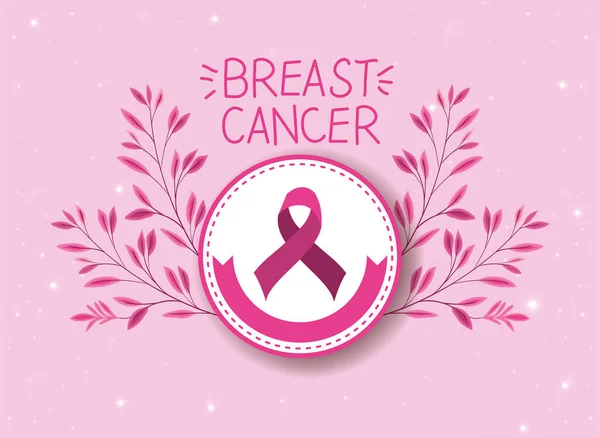 Breast Cancer Awareness ribbon campaign — Stock Vector